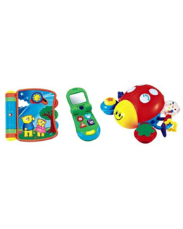 Lot livre d'éveil + téléphone à clapet + coccinelle d'activités