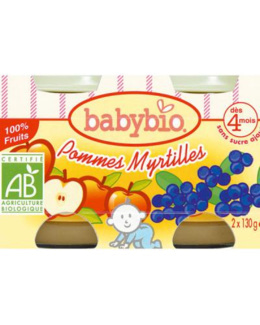 BIO Pommes Myrtilles dès 4 mois