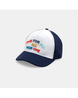 Casquette "One for all, all for one" bleue garçon