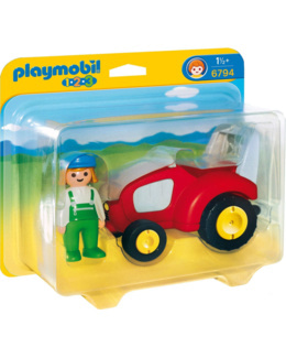 Playmobil 1.2.3 - Agricultrice avec tracteur