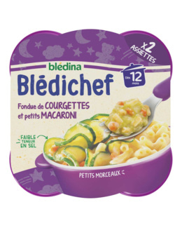 BLEDICHEF Fondue de courgettes et petits macaroni