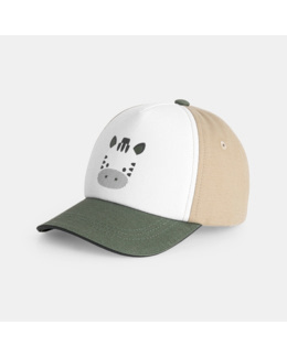 Casquette bimatière zèbre