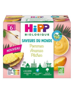 Coupelles Pomme Ananas Pêche Bio