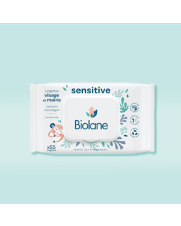 Lingettes visage et mains sensitive