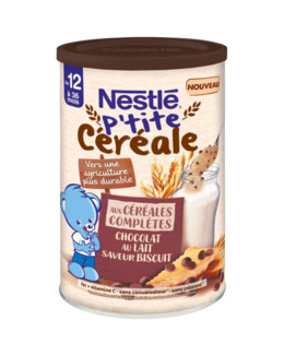 P'tite Céréales - Céréales complètes - chocolat au lait saveur biscuit