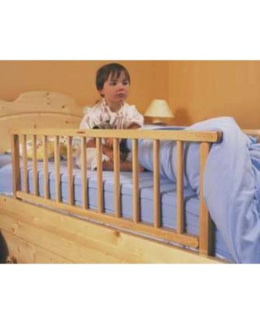 Barrière de lit pliante en bois
