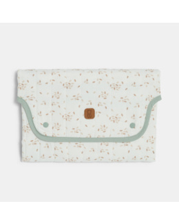 Tapis à langer de voyage fleuri naissance mixte