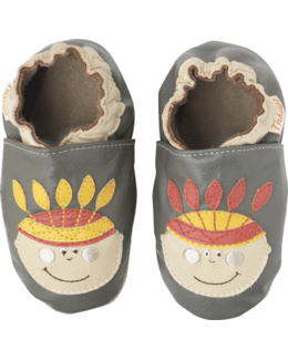 Chaussons cuir souple Indiens