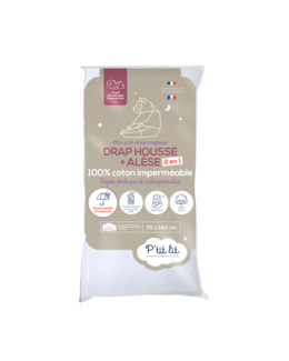 Drap housse blanc 70x140 cm