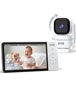 Babyphone vidéo 5 ouces avec caméra 350°