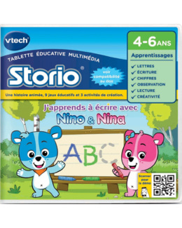 Jeu éducatif Storio 2 : J'apprends à écrire avec Nino et Nina