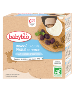 Gourdes Lactées Mes Brassés Lait de Brebis d'Occitanie Prune de nos régions