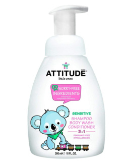 Shampooing-douche et revitalisant 3 en 1 sans parfum