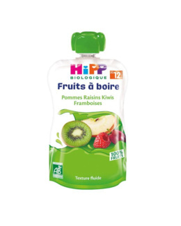 Gourde Pommes Raisins Kiwis Framboises - 1 gourde x 120ml - dès 12 mois