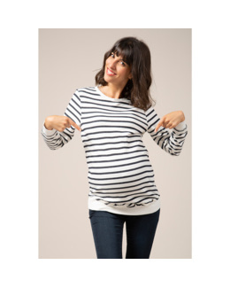 Sweat de grossesse esprit marinière