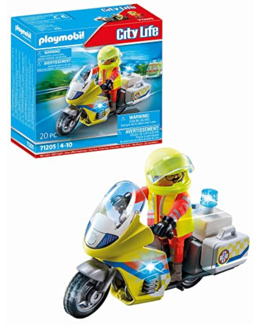Playmobil City Life - Urgentiste avec moto et effet lumineux