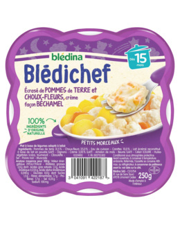 BLEDICHEF - Écrasé de pommes de terre et choux-fleurs, crème façon béchamel