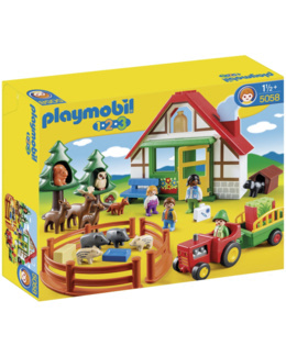 Playmobil 1.2.3 - Coffret Maison forestière et animaux