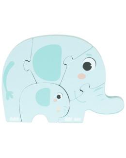 Puzzle éléphant et son bébé Crazy colors 2.0 - 5 pièces