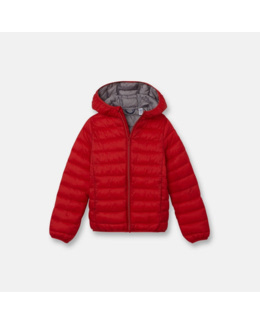 Doudoune à capuche rouge garçon