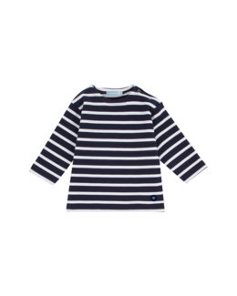 Marinière "Loctudy" Baby - coton épais - Navire/Blanc