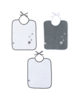 Lot de 3 bavoirs bio Jeune Pousse - naissance