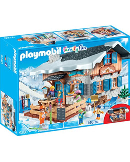 Playmobil Family Fun - Chalet avec skieurs
