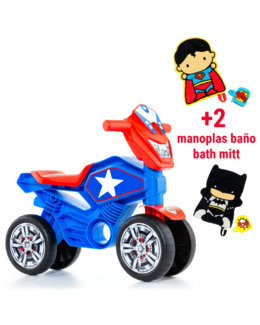 Ma première moto My 1st Cross Star + 2 moufles de bain