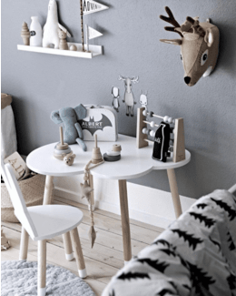 Table + chaise nuage