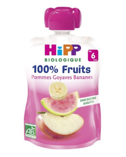 Gourdes unitaires 100% Fruits - 90g - 4/6 mois