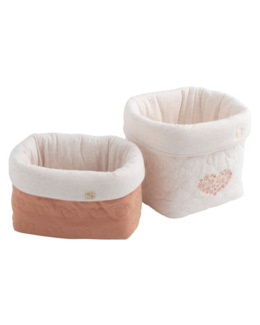 Lot de 2 panières Petit Coeur