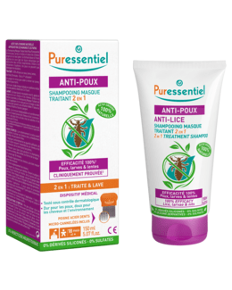 Shampooing anti-poux masque traitant 2 en 1 avec peigne