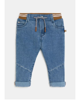 Pantalon denim à taille élastiquée bébé garçon