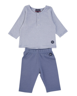 Ensemble T-shirt et legging Baby - coton - Jean/Blanc