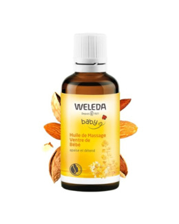Huile de massage ventre de bébé