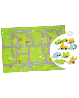 Tapis tout terrain avec 9 véhicules éco-responsables