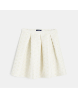 Jupe en jacquard irisé blanche fille