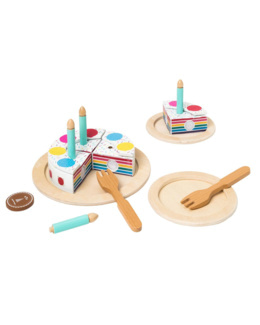 Set gâteau d'anniversaire en bois