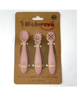 Set de 3 cuillères d'apprentissage en silicone