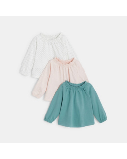 Blouse col élastique (lot de 3)