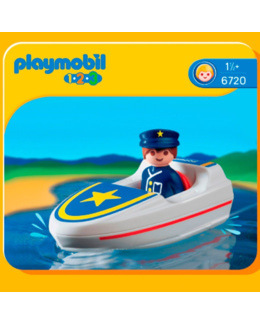 Playmobil 1.2.3 : Policier / Bateau