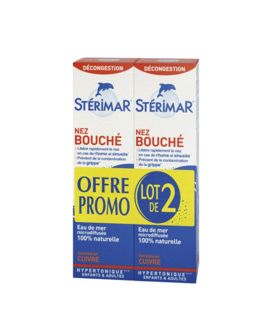 Lot de 2 Spray nez bouché Hypertonique