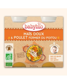 Petit Pot Menu Maïs Doux & Poulet Fermier du Poitou 