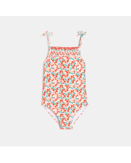 Maillot de bain imprimé 1 pièce orange fille