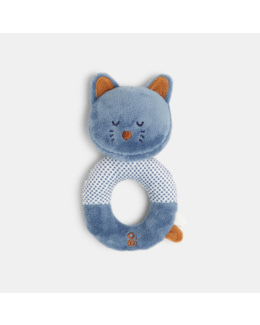 Peluche hochet chat bleu