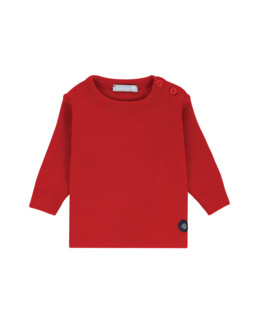 Pull marin "Briac" Baby - laine Mérinos - Braise