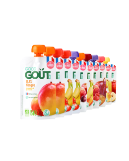 Pack 10 gourdes compote bébé bio sans sucres ajoutés
