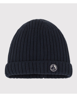 Bonnet bébé en tricot doublé en polaire