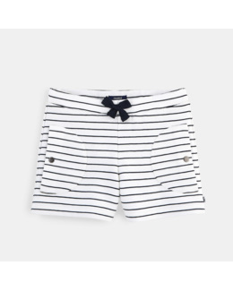 Short marin chic bleu fille