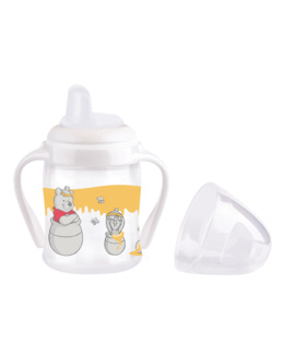 Tasse anti-fuite Winnie l'Ourson embout bec dur 150 ml avec poignées